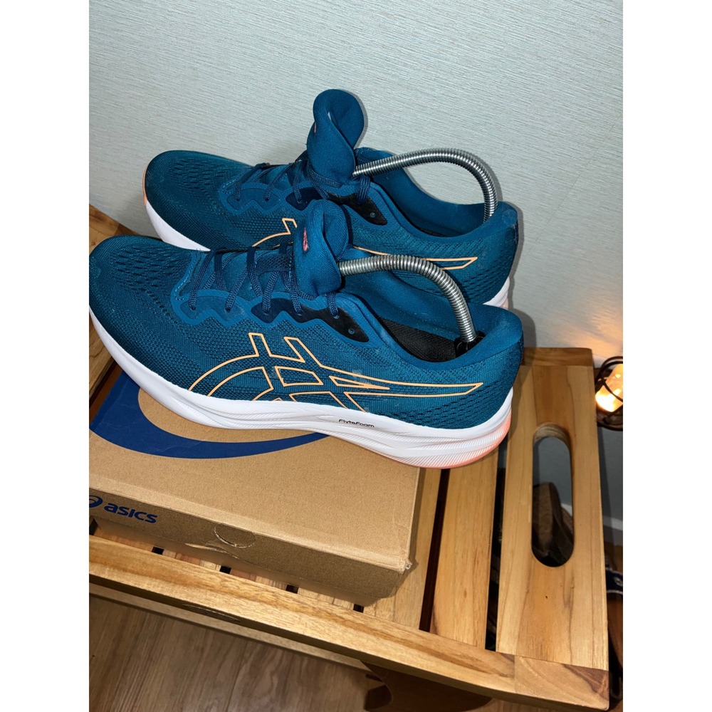ASICS Gel-Pulse 13 Teal Blue Peach Running Shoes 1011B780 Womens 10.5